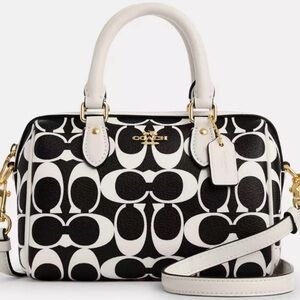 NWT Coach Mini Rowan Crossbody In Signature Canvas CO960